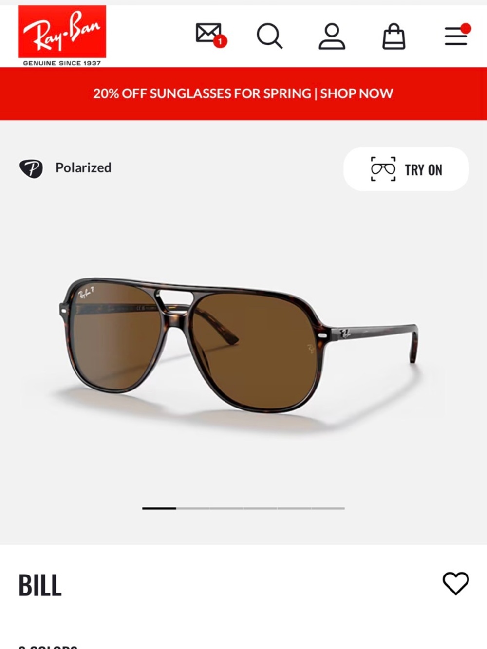 Ray Ban Bill Polarized Sunglasses